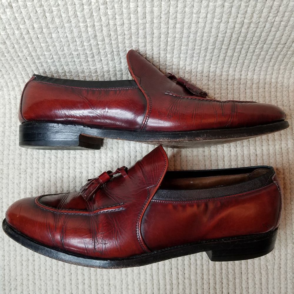 Vtg Fire! Allen Edmonds 10.5 B Ethan Tassel Loafer - Picture 7 of 8